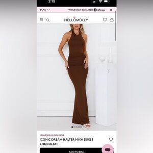Hello Molly Chocolate Maxi Dress